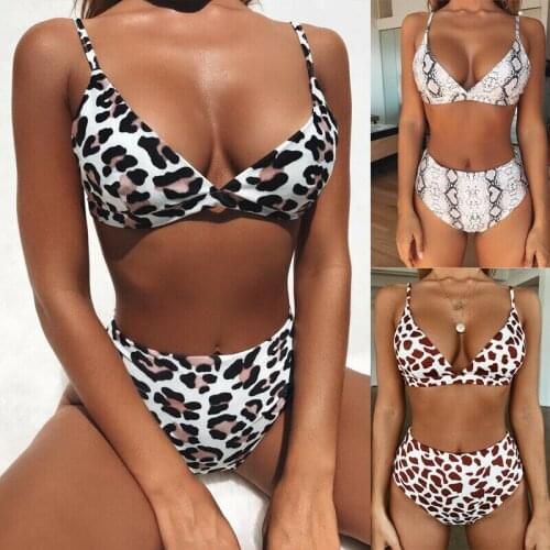 Sexy Women High Waist Bikini Push-Up Padded Bra Swimwear Female Brazlian Swimsuit Bathing Suit Summer Beachwear Biquini 2020 New