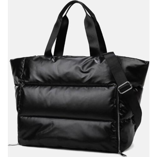 New Winter Space Cotton Handbag Women Casual Totes Bag Down Feather Padded Lady Shoulder Bag Sac A Mian Crossbody Bag