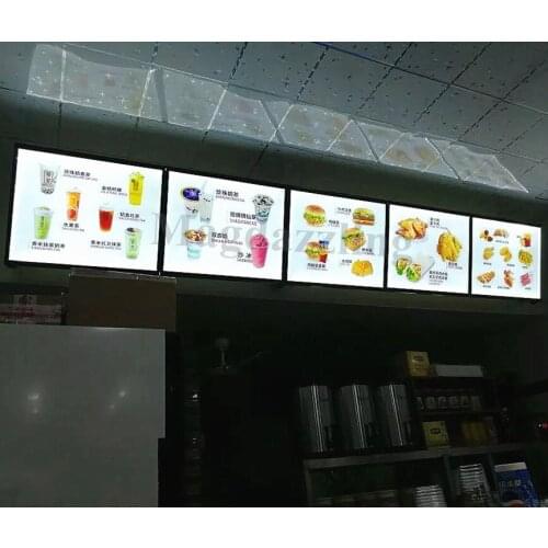 Ultra Slim Magnetic LED Illuminated Menu Light Boxes 500mmx700mm,Restaurant Menu Display System Boards