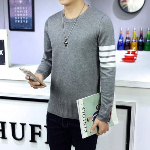 Winter man round neck long sleeve knit sweater coat sweaters mens fashion plus size S--XXXL