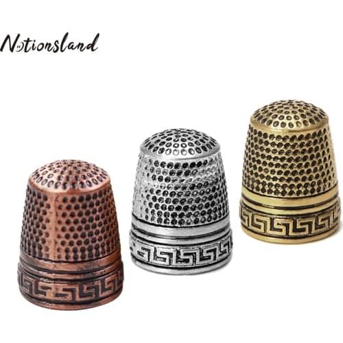 1PC Finger Thimble Sewing Grip Fingertip Protector Metal Shield Pin Needles Partner for DIY Crafts Tools Needlework Sewing Tool
