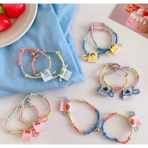 1PCS Women Elastic Hair Bands Scrunchie Ponytail Holder Hairbands Set Hair Ropes Ties Girls Hair Accessories Lovers Bracelet