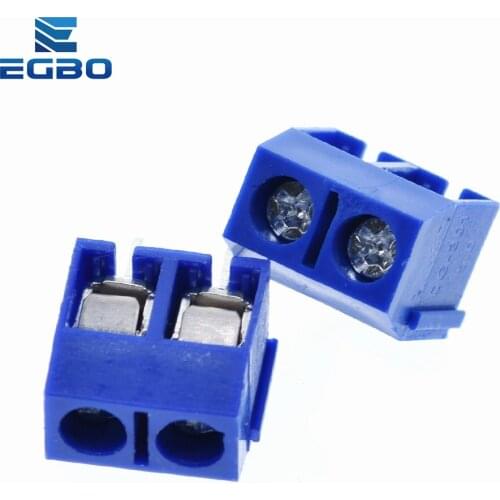 10PCS EGBO KF301-2P 301-2P 2 Pin Plug-in Screw Terminal Block Connector 5.08mm Pitch 2 Pin Screw Terminal Block good