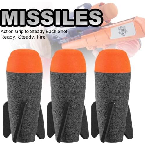 2Pcs Black Missile For Nerf Soft Missile for NERF N-Strike Modulus Missile Blaster with Elite Missile for Kids Children Gift