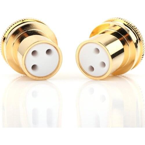 2PC CP003 XLR Female Socket Cap Gold Noise Stopper Shielding Caps