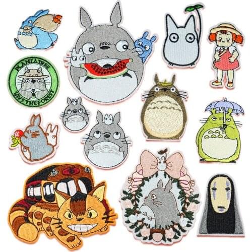 20pcs/lot Anime Embroidery Patch Animal Cat Girl Clothing Decoration Sewing Accessories Craft Diy Iron Heat Transfer Applique