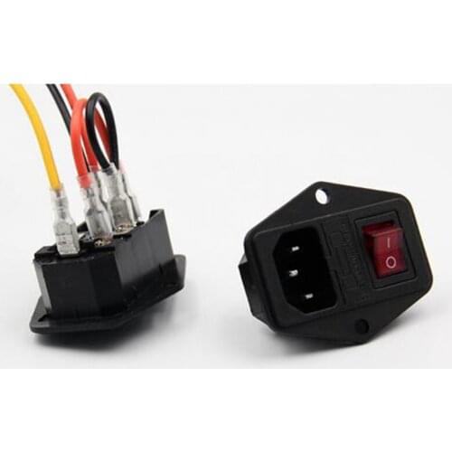 50*30.8mm AC01 accessory/parts makerbot ultimaker 3 in 1 fuse power supply socket top quality three in one socket 10A 250V