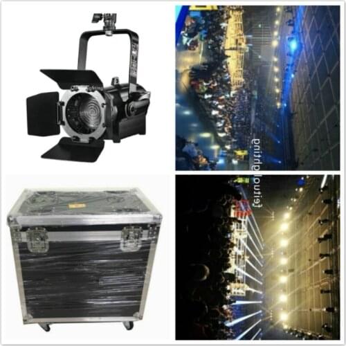 8pcs with flight case high quality mini 60w zoom led profile soptlight ww/cw fresnel light for studio theater stage lighting