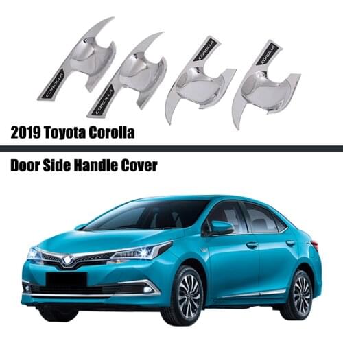 For Toyota Corolla 2019 2020 2021 Car Accessories Exterior Decoration ABS Chrome Side Door Handle Bowl Cover Trims