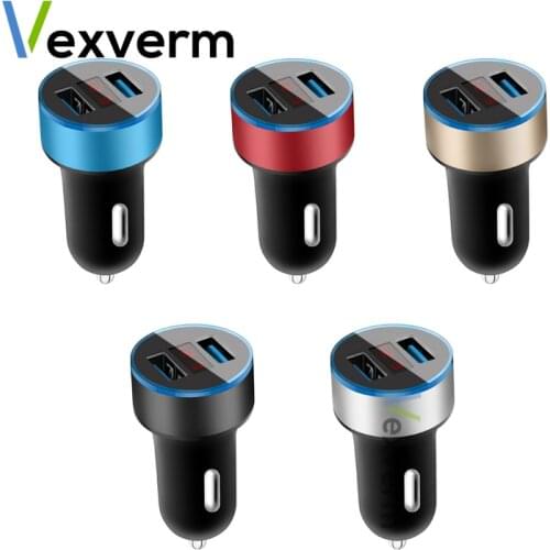 2 Ports 3.1A Car Charger Dual USB LCD Display Cigarette Socket Lighter Car Charger for iphone samsung xiaomi huawei etc