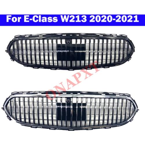 Car Styling Center Grill For E-Class W213 2020-2021 to Maybach style ABS Plastic Front Bumper Middle Grille Vertical bar