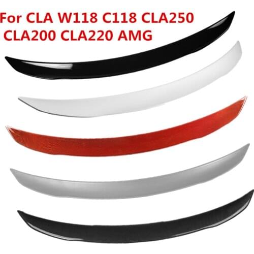 White Black Red C118 Rear Trunk Spoiler Car Styling Tail Wing Lip For Mercedes Benz CLA W118 CLA250 CLA200 CLA220 AMG 2020-2024