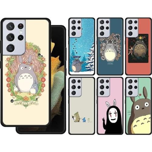 Case For Samsung Galaxy S21 S20 UltrA S21 S20 FE S10 S9 S8 Plus S7 Edge S10Lite S10e Shell Cover Cartoon Japan Anime Totoro