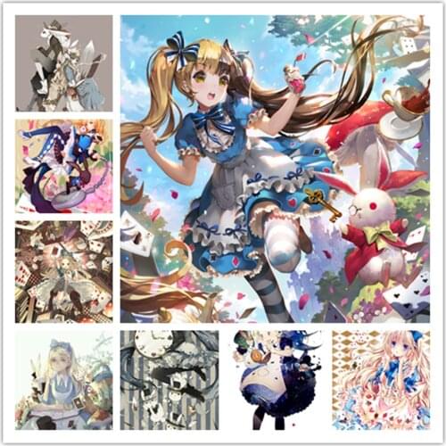 Disney Cartoon Anime Alice In Wonderland Hand Painting Diamond Painting Cross Stitch Embroidery Rhinestone Mosaic Art