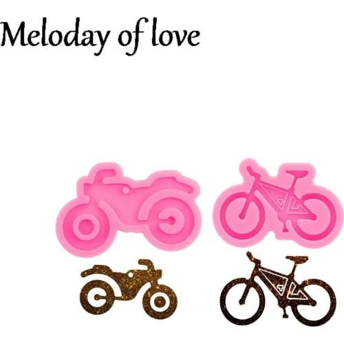 Glossy Epoxy Bicycle Resin Molds Silicone Mould DIY Handmade Making Fits Necklace Jewelry Tools DY0556