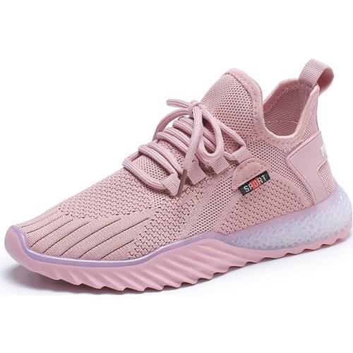 Summer New Simple Design Ladies Sports Shoes Trend Wild Breathable Mesh Shoes Soft Non-Slip Wear-resistant Fashionable Sneakers