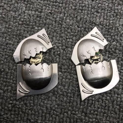 3D Bronze 3D Dragon Egg And Cobra Egg DIY Metal Badge For Handmade Kerosene Oil Lighter Grind Wheel Lighter Decor Accessory Gift