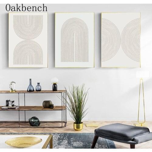 Minimalist Art Poster Abstract Canvas Painting Line Geometric Posters Print Modern Wall Pictures For Living Room Decoration