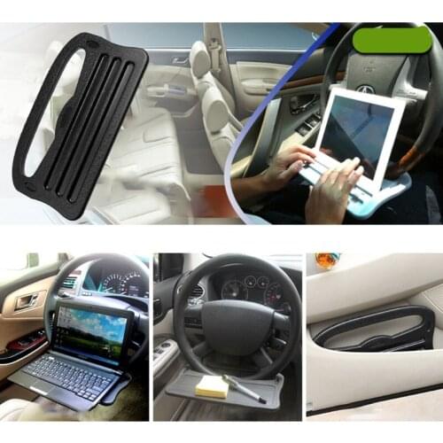 Multi-Functional Portable Car Laptop Eating Steering Wheel Desk Black Vehicle Portable Mount Tray Laptop Notebook Table HOT
