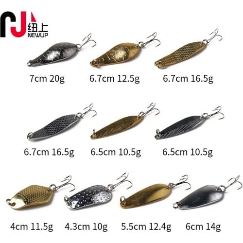 NEWUP 1PCS Metal Spinner Spoon Jigging Fishing Lure Sequins Pesca isca artificial wobbler Hard bait For Fishing tackle