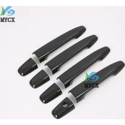 ABS carbon fiber trim door handle cover bowl cover trim Car accessories For Mitsubishi ASX 2016 2017 2018 2019 8PCS