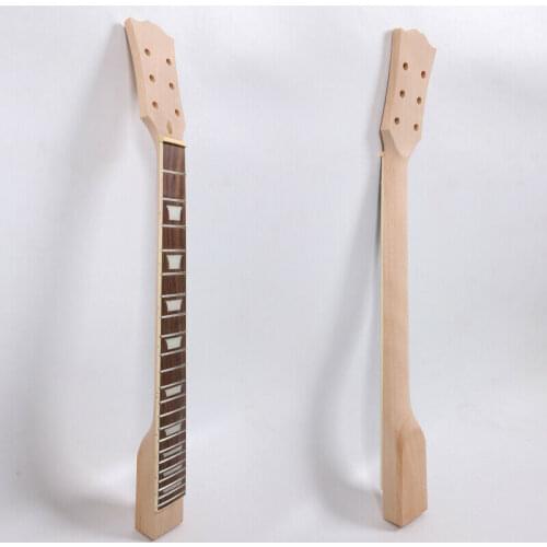 Fit Diy Electric Guitar neck 22 fret 24.75 inch Mahogany / maple +Rosewood Unfinished guitar neck Guitar parts #SG