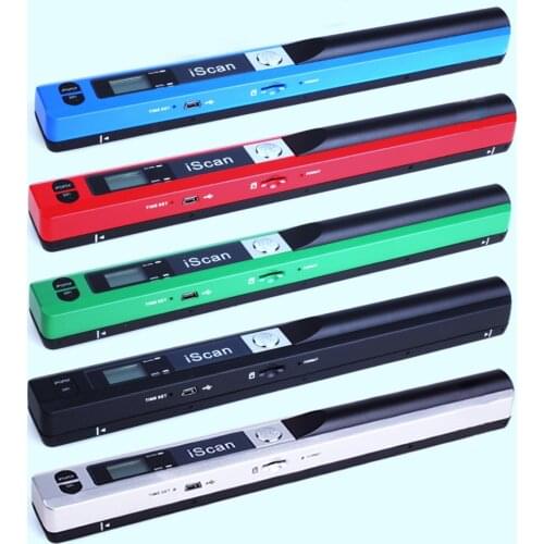 JPEG/PDF Format Handheld Compact 900DPI LCD Display Portable Pen Type High Speed USB 2.0 Mini Document Scanner
