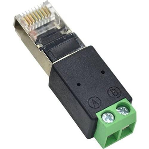 Taidacent 5 Pcs RJ45 to RS485 Converter RJ45 Terminal Adapter RJ45 to RS485 Adapter Crystal Head to Terminal