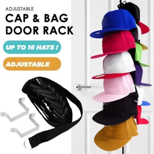 Adjustable Cap Rack Bag Hat Holder Hat Clothes Organizer Door Back Closet Hook Hanger Adjustable Cap Rack Bag Dortmitory Storag