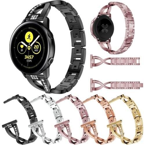 20mm Stainless Steel watch Strap for Samsung galaxy Watch Active 42mm /s2 /s4 smart wristband Metal Jewelry Bracelet bands