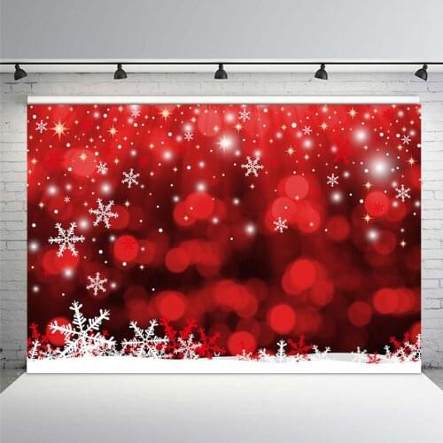 Christmas Tree White Snow Photography Backdrops New Year Decorations Xmas Snowflake Photo Studio Background Brick Fireplace