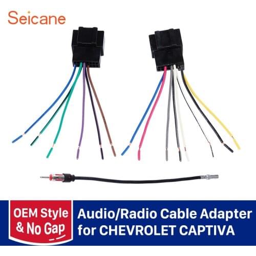 Seicane Black 26x19mm 26x17mm Wiring Harness Radio Cable Adapter for CHEVROLET CAPTIVA Audio Plastic Metal Vehicle Refitting Kit