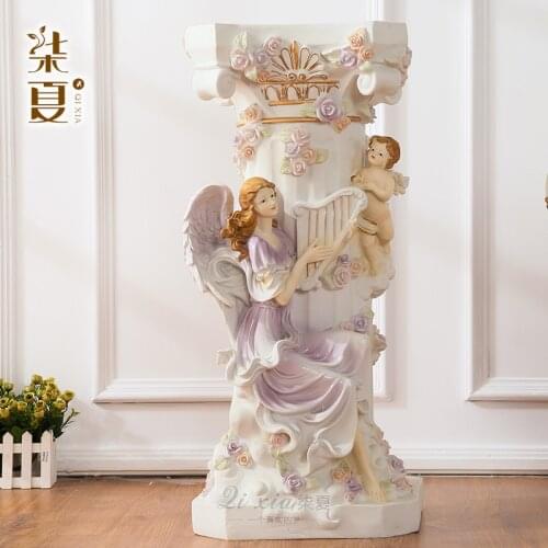 Seven European summer wedding flower pot room column of Rome road base Home Furnishing modern decor floor decoration