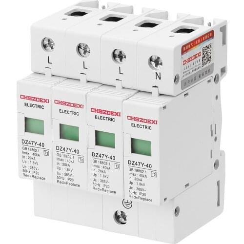 DZ47Y-40KA 385V SPD House Surge Protector Protective Low-voltage Arrester Device 4P Electricity Protecting Device