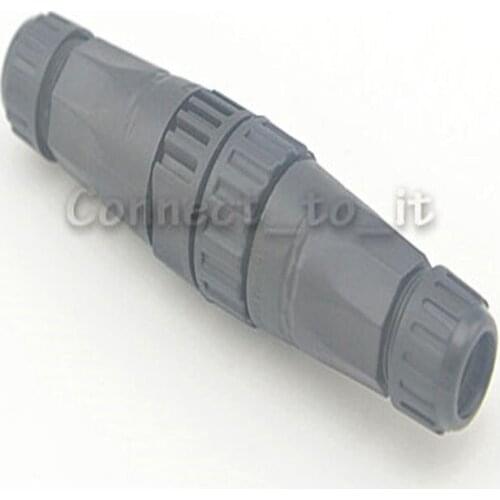 25A 500V 3 Pin Waterproof Connector Screw and Soldering Pins Male to female Butt Type Led Light Lamp Contacts Wire Adapter