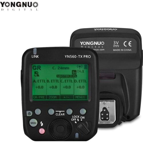 YONGNUO YN560-TX PRO 2.4G On-camera Flash Trigger Speedlite Wireless Transmitter with LCD Screen for Canon DSLR Camera