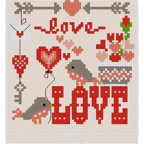 Gold Collection Embroidery Bird Lovers Counted Cross Stitch Pattern Maker with 100% Cotton Floss & Free Shipping for Wall Decor