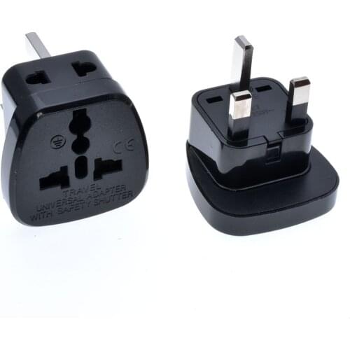 1pcs Universal AU US EU to UK Plug 2 in 1 International Travel Power Charger Adapter UK PLUG TYPE G Hong Kong Singapore Malaysia