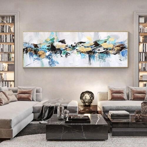 100% Handpainted Abstract Oil Painting On Canvas Wall Art Picture Acrylic Landscape Painting For Living Room Modern Home Decor