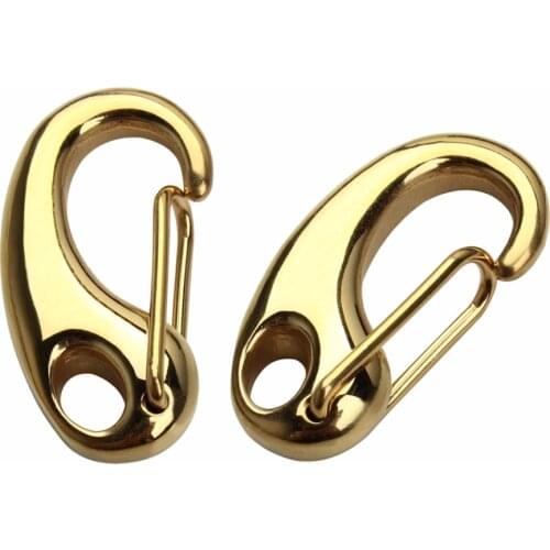 LOULEUR 2pcs Stainless Steel Keychain Spring Lobster Clasps for Climbing Backpack Lobster Clap Fit DIY Jewelry Making Findings