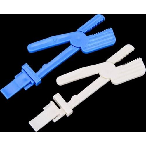 5pcs Dental X-Ray Film Holder Plastic White/Blue Snap Clamp Film Holder Clip Autoclavable Dental Clinic Lab Instrument Tools