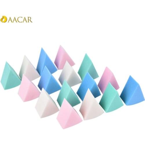 8/10pcs Cleaning Cosmetic Puff Cleansing Wash Face Makeup Foundation Sponge New Triangle Shaped Beauty Candy Color Soft Magic