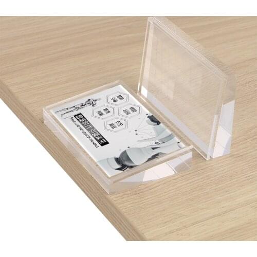 90*60mm Wholesale Price Slant Back Counter Acrylic Sign Holder Frame in Slanted Advertising Paper Pictures Display Stands