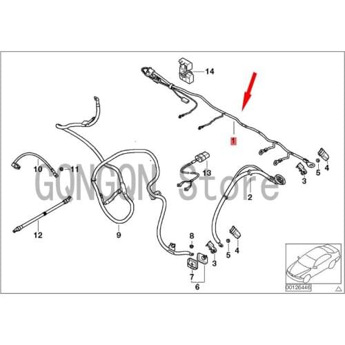 CAR battery wire positive bm wE53 X5 3.0I E53 X5 3.0I E53 X5 3.0I Ignition start soft rubber wire Battery wire harness plug