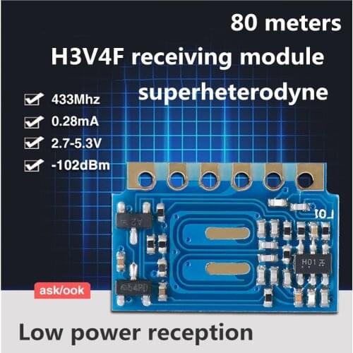 H3V4F wireless superheterodyne receiver module 433Mhz low power wireless remote control module long distance