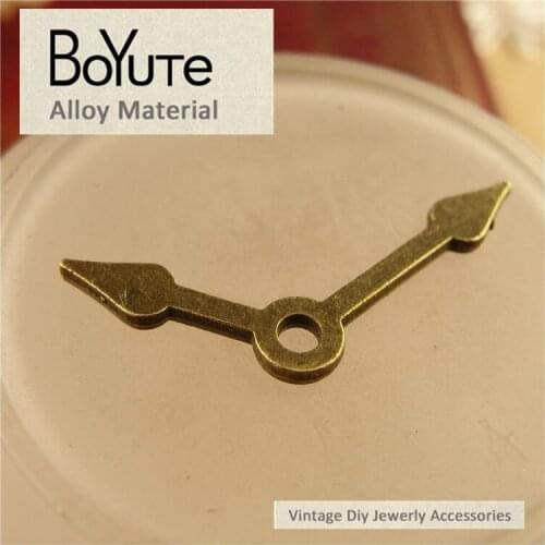 BoYuTe (100 Pieces/Lot) 14*27MM Antique Bronze Plated Zinc Alloy Clock Pointer Pendants for Jewelry Making Diy Handmade