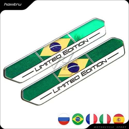 Brazil Flag Limited Edition Sticker Universal for Car Motorbike Tank Pad Decal Italy Russia Spain France Flag Stickers