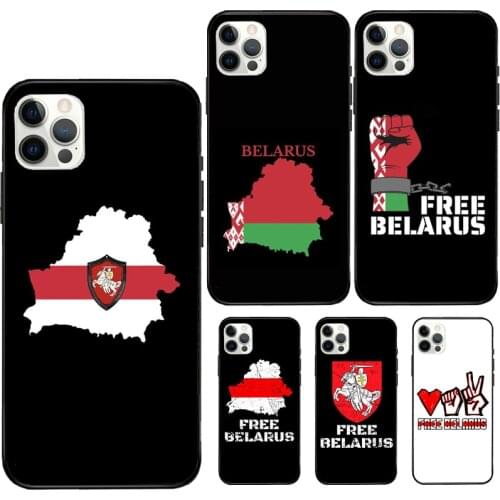 Free Belarus Flag For iPhone 7 8 Plus X XS XR Case Rubber Cover For iPhone 12 Mini 11 Pro Max Soft Case