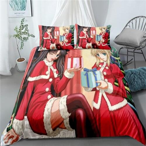 Design Cute Bed Linen Duvet Covers For Kids Custom Decor Home Textile 3D Anime Fate Stay Night Bedding Set With Pillowcase