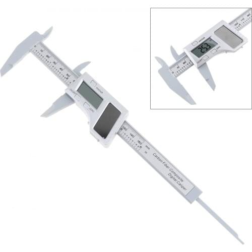 0-150mm Mini Solar Electronic Digital Vernier Caliper with 0.1mm Accuracy and Solar Panels for Inner / Outer Diameter Measuring
